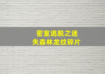 密室逃脱之迷失森林龙纹碎片