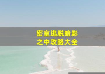 密室逃脱暗影之中攻略大全