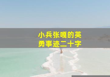 小兵张嘎的英勇事迹二十字