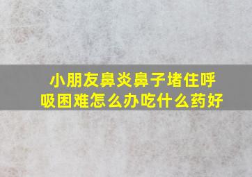 小朋友鼻炎鼻子堵住呼吸困难怎么办吃什么药好