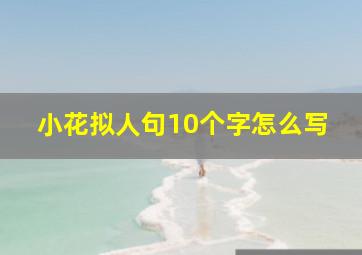 小花拟人句10个字怎么写