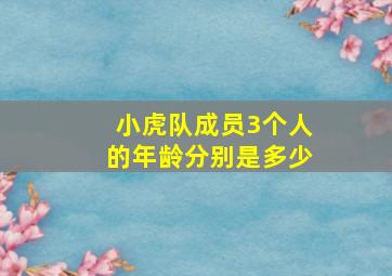 小虎队成员3个人的年龄分别是多少