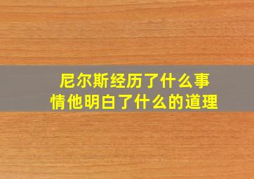 尼尔斯经历了什么事情他明白了什么的道理