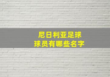 尼日利亚足球球员有哪些名字