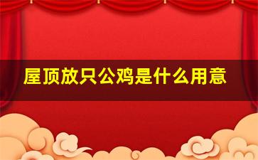 屋顶放只公鸡是什么用意