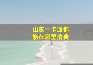 山东一卡通都能在哪里消费