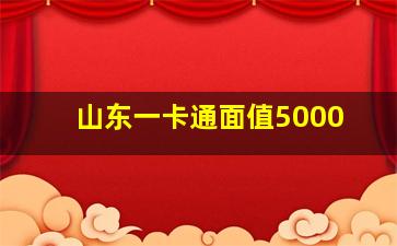 山东一卡通面值5000