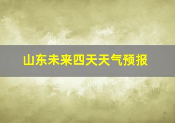 山东未来四天天气预报