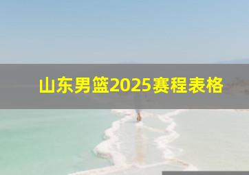 山东男篮2025赛程表格