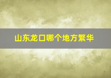 山东龙口哪个地方繁华