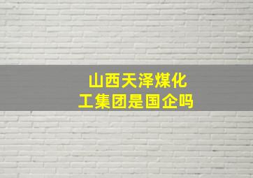 山西天泽煤化工集团是国企吗