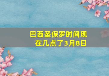 巴西圣保罗时间现在几点了3月8日