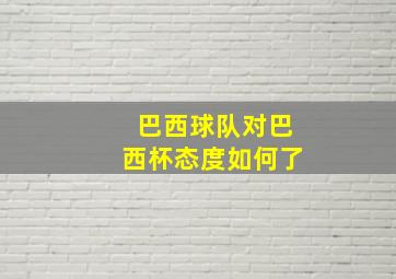 巴西球队对巴西杯态度如何了