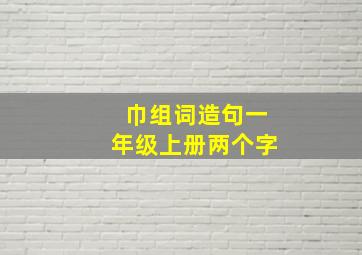 巾组词造句一年级上册两个字