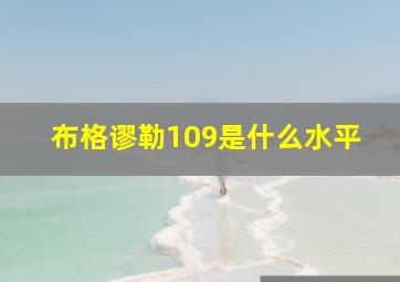 布格谬勒109是什么水平