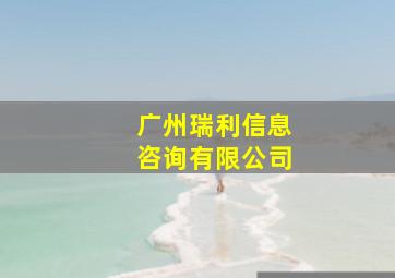 广州瑞利信息咨询有限公司