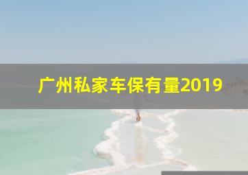 广州私家车保有量2019