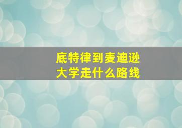 底特律到麦迪逊大学走什么路线