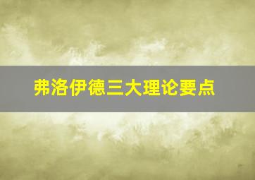 弗洛伊德三大理论要点