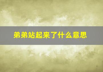 弟弟站起来了什么意思