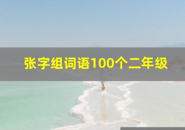 张字组词语100个二年级