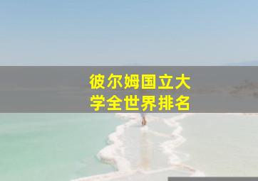 彼尔姆国立大学全世界排名