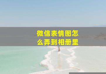 微信表情图怎么弄到相册里