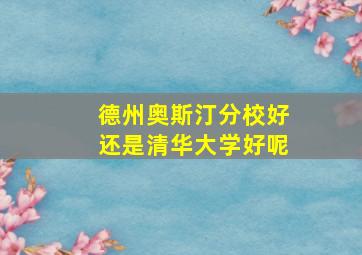 德州奥斯汀分校好还是清华大学好呢