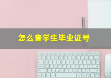 怎么查学生毕业证号