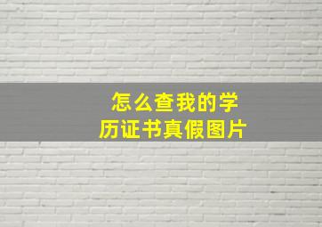 怎么查我的学历证书真假图片