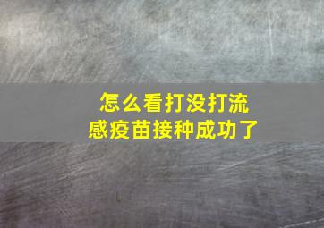 怎么看打没打流感疫苗接种成功了