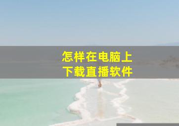 怎样在电脑上下载直播软件