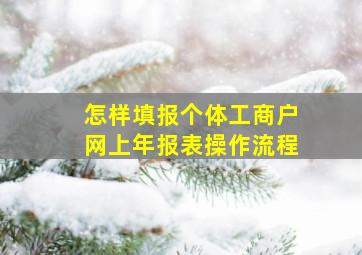 怎样填报个体工商户网上年报表操作流程