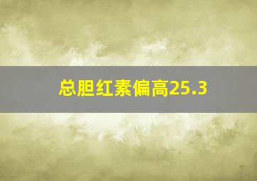 总胆红素偏高25.3