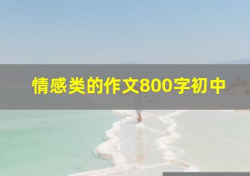 情感类的作文800字初中