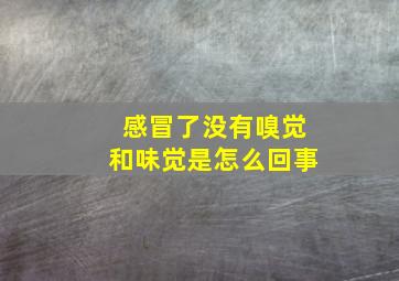 感冒了没有嗅觉和味觉是怎么回事