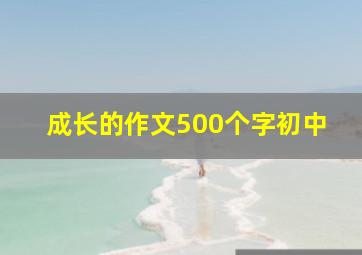 成长的作文500个字初中