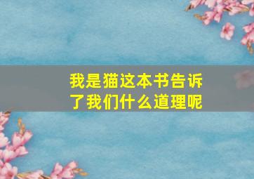 我是猫这本书告诉了我们什么道理呢