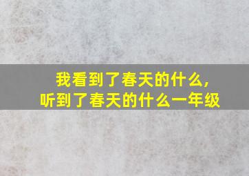 我看到了春天的什么,听到了春天的什么一年级