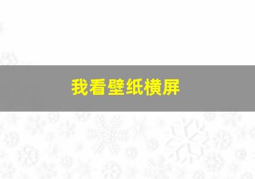 我看壁纸横屏