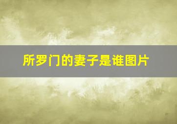 所罗门的妻子是谁图片