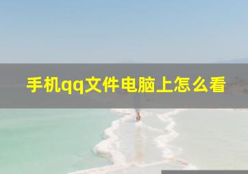 手机qq文件电脑上怎么看