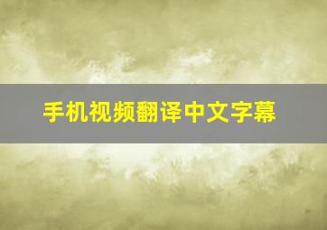 手机视频翻译中文字幕