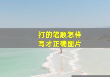 打的笔顺怎样写才正确图片