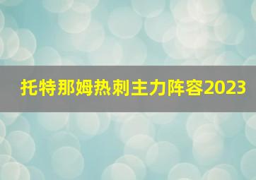 托特那姆热刺主力阵容2023