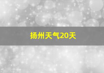 扬州天气20天