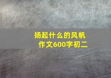 扬起什么的风帆作文600字初二