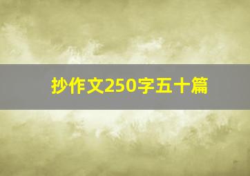 抄作文250字五十篇