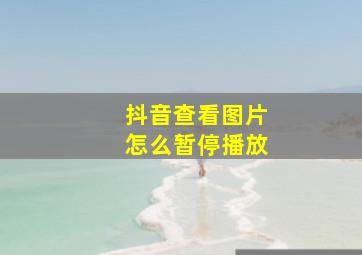 抖音查看图片怎么暂停播放