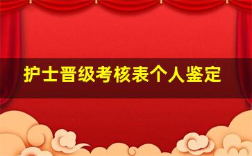 护士晋级考核表个人鉴定